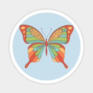 Big Beautiful Multi-Colored Butterfly Magnet